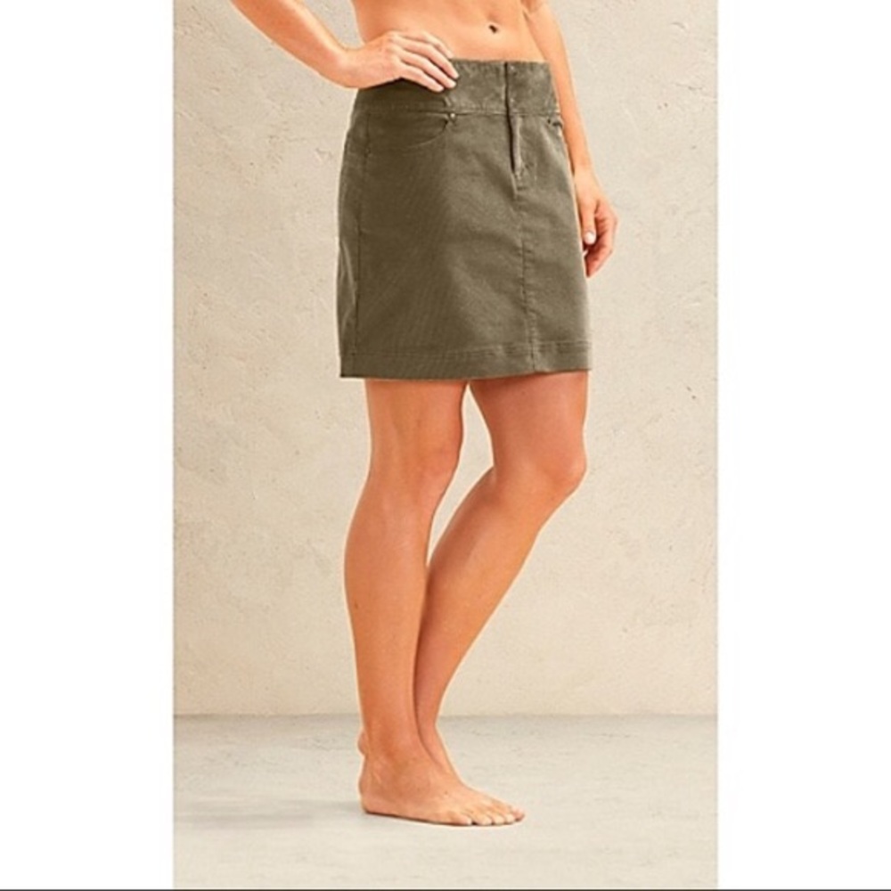 Athleta Vintage‎ Ridge Corduroy Skirt Olive Green